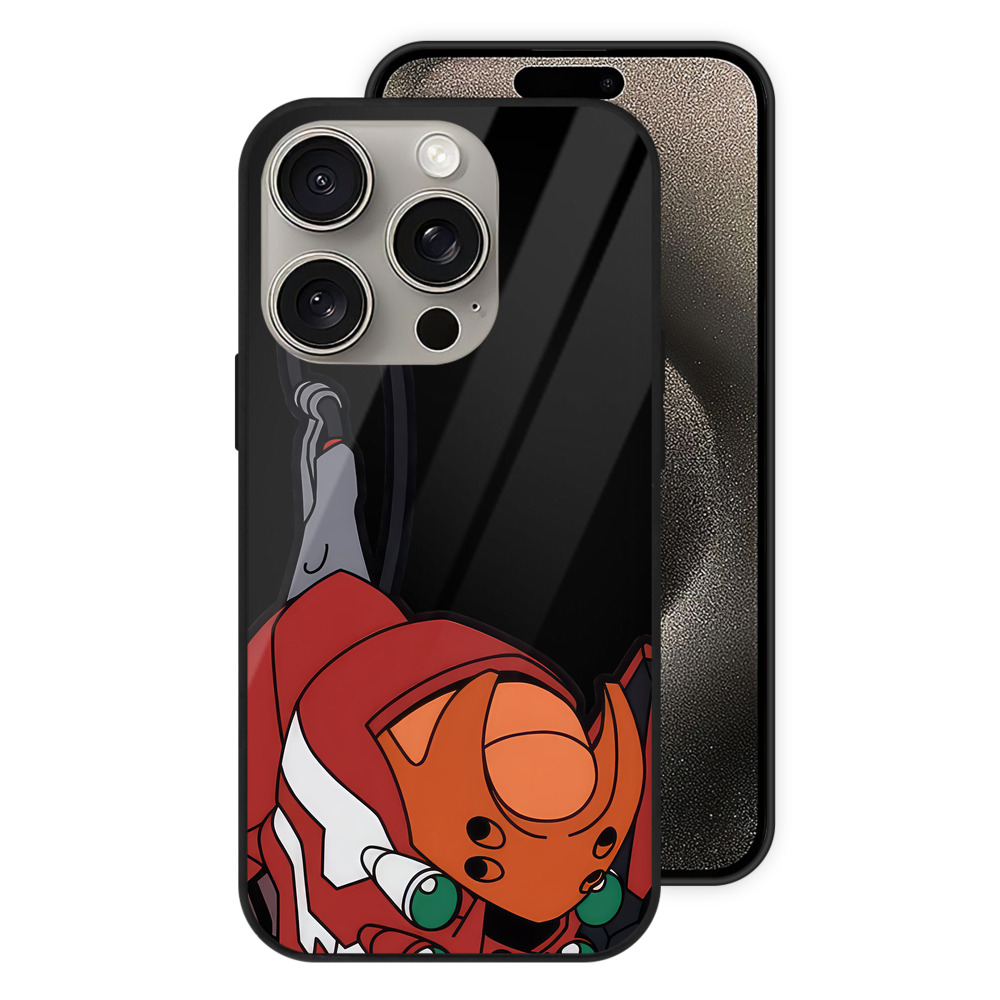 （画像用） EVA 新世紀エヴァンゲリオン 【iPhone15Pro対応】スマホケース 耐衝撃＆黄変防止 背面ガラス