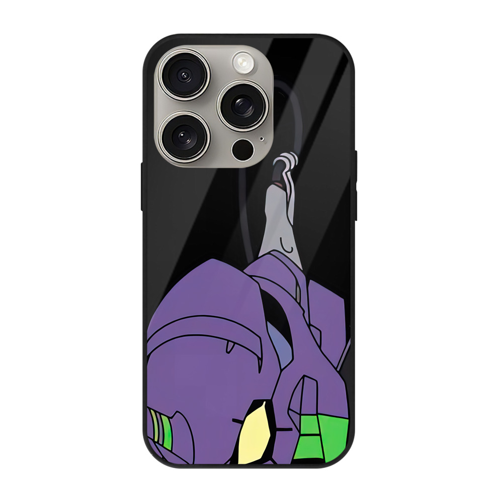 （画像用） EVA 新世紀エヴァンゲリオン 【iPhone15Pro対応】スマホケース 耐衝撃＆黄変防止 背面ガラス