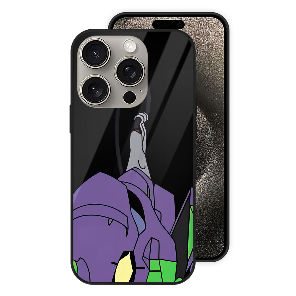 （画像用） EVA 新世紀エヴァンゲリオン 【iPhone15Pro対応】スマホケース 耐衝撃＆黄変防止 背面ガラス