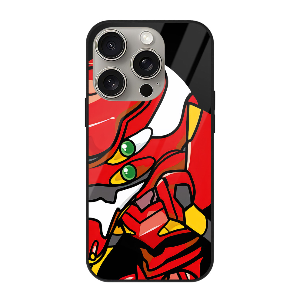 （画像用） EVA 新世紀エヴァンゲリオン 【iPhone15Pro対応】スマホケース 耐衝撃＆黄変防止 背面ガラス