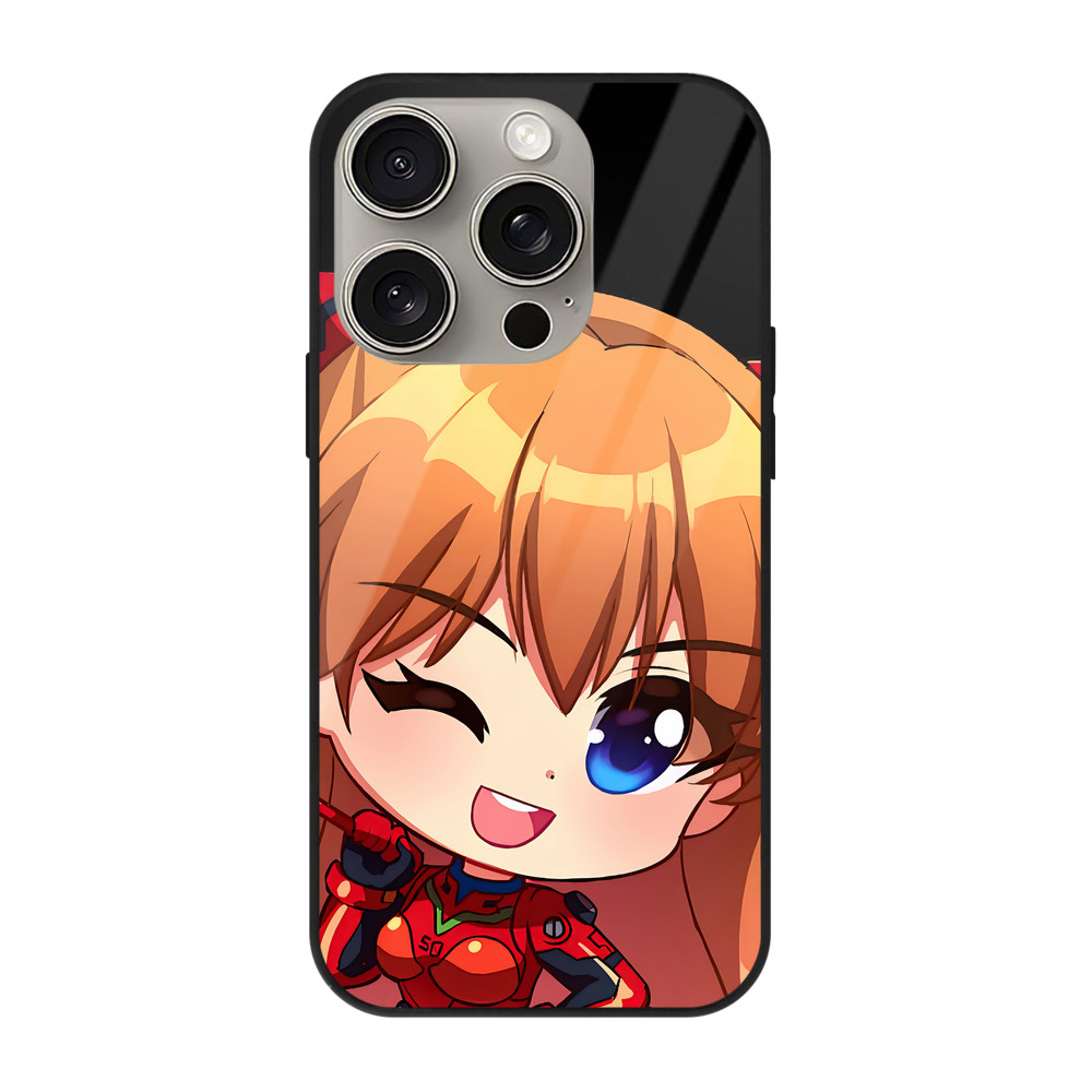 （画像用） EVA 新世紀エヴァンゲリオン 【iPhone15Pro対応】スマホケース 耐衝撃＆黄変防止 背面ガラス