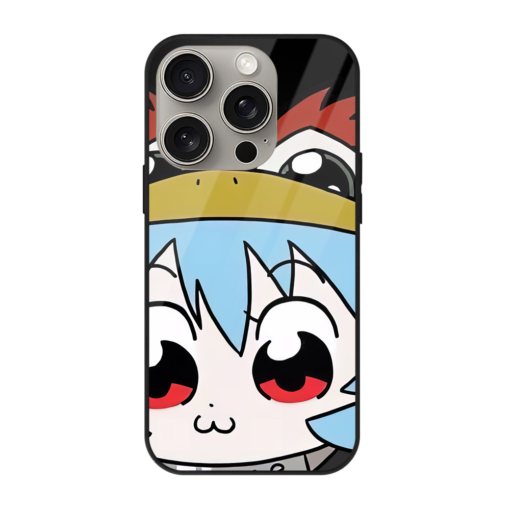 （画像用） EVA 新世紀エヴァンゲリオン 【iPhone15Pro対応】スマホケース 耐衝撃＆黄変防止 背面ガラス
