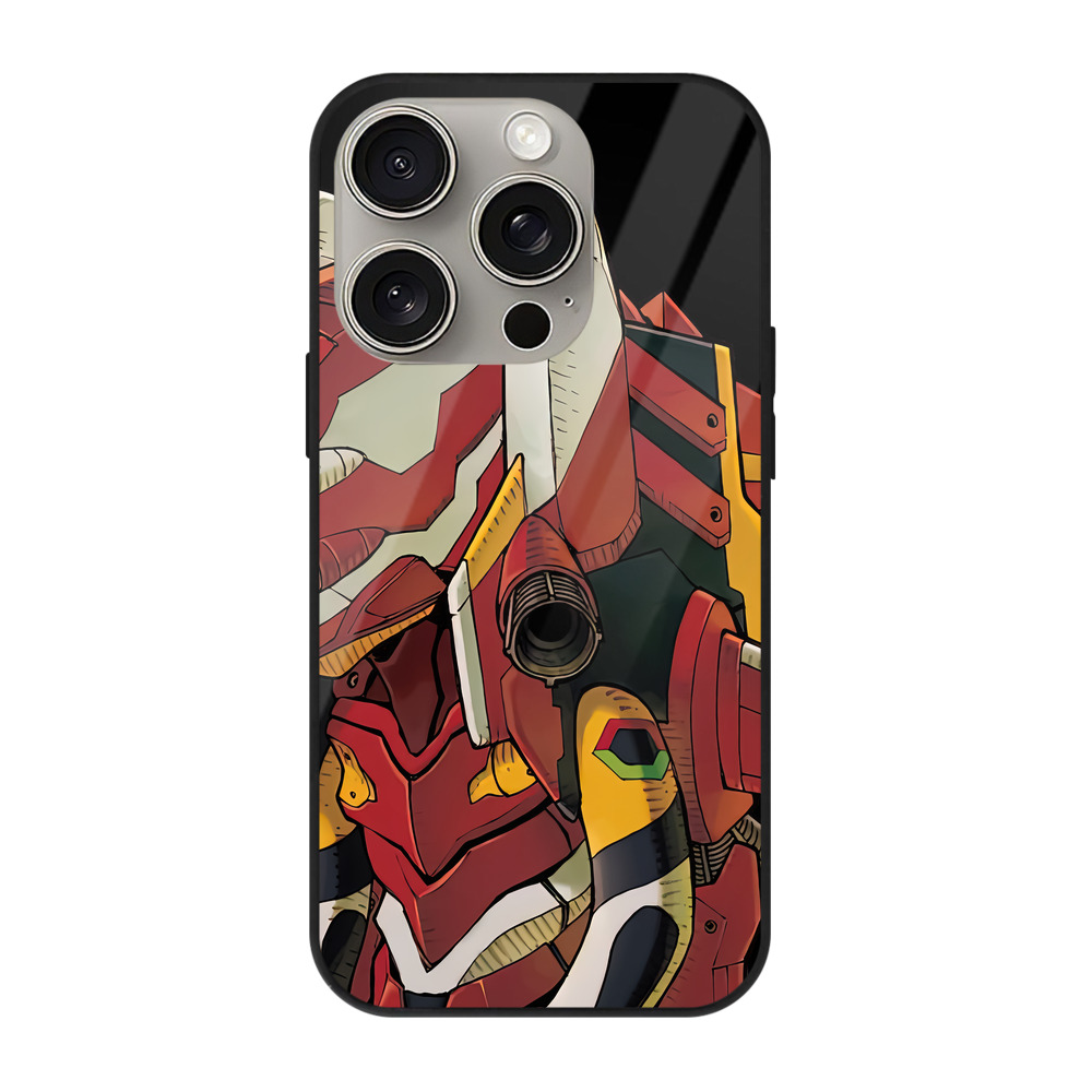 （画像用） EVA 新世紀エヴァンゲリオン 【iPhone15Pro対応】スマホケース 耐衝撃＆黄変防止 背面ガラス