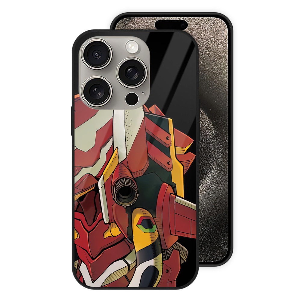 （画像用） EVA 新世紀エヴァンゲリオン 【iPhone15Pro対応】スマホケース 耐衝撃＆黄変防止 背面ガラス