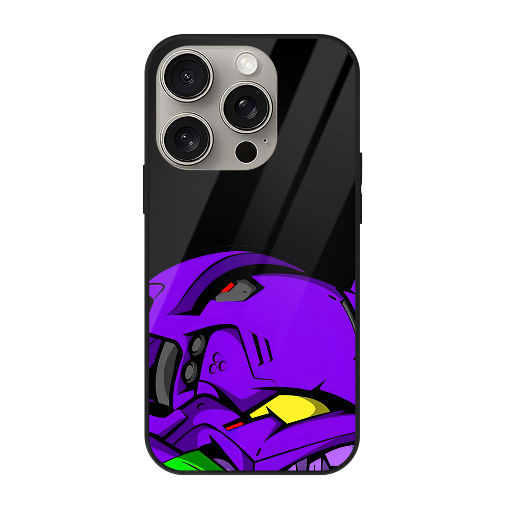 （画像用） EVA 新世紀エヴァンゲリオン 【iPhone15Pro対応】スマホケース 耐衝撃＆黄変防止 背面ガラス