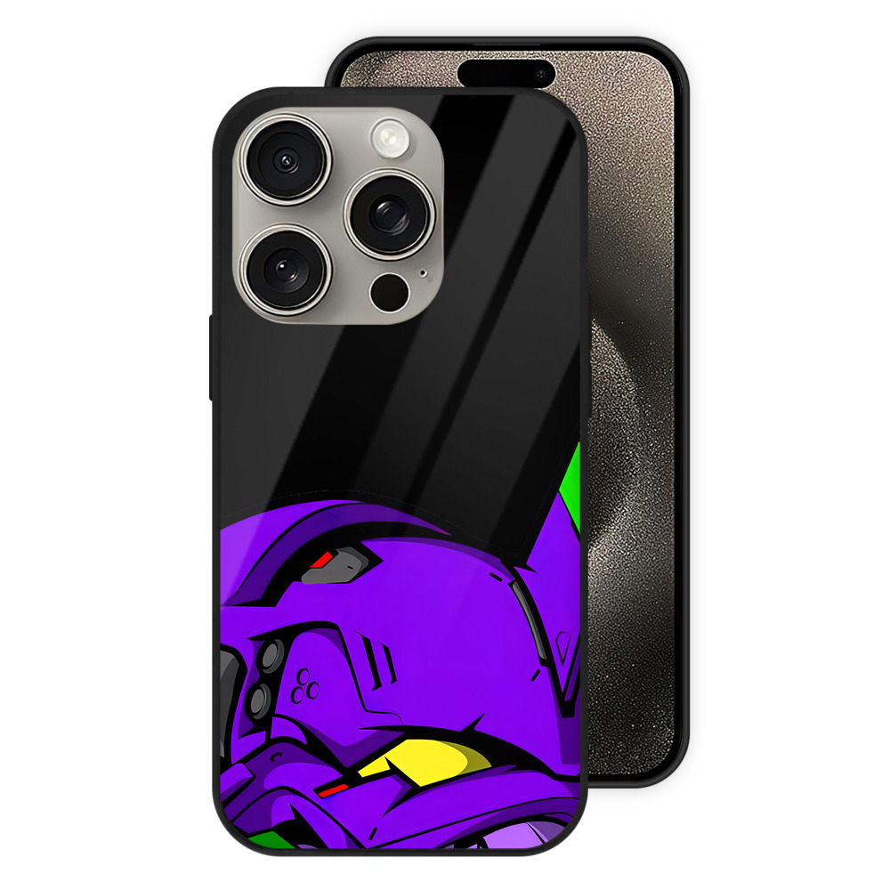 （画像用） EVA 新世紀エヴァンゲリオン 【iPhone15Pro対応】スマホケース 耐衝撃＆黄変防止 背面ガラス