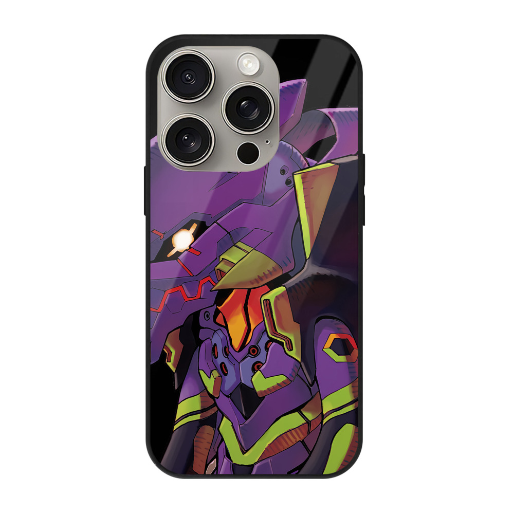 （画像用） EVA 新世紀エヴァンゲリオン 【iPhone15Pro対応】スマホケース 耐衝撃＆黄変防止 背面ガラス