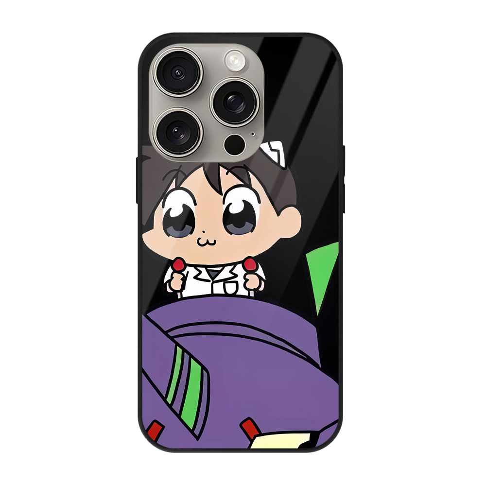 （画像用） EVA 新世紀エヴァンゲリオン 【iPhone15Pro対応】スマホケース 耐衝撃＆黄変防止 背面ガラス