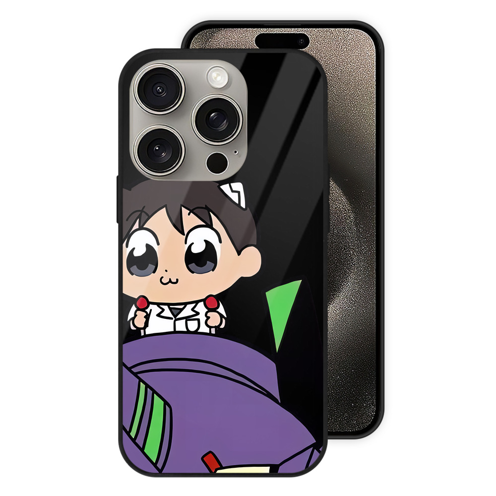 （画像用） EVA 新世紀エヴァンゲリオン 【iPhone15Pro対応】スマホケース 耐衝撃＆黄変防止 背面ガラス