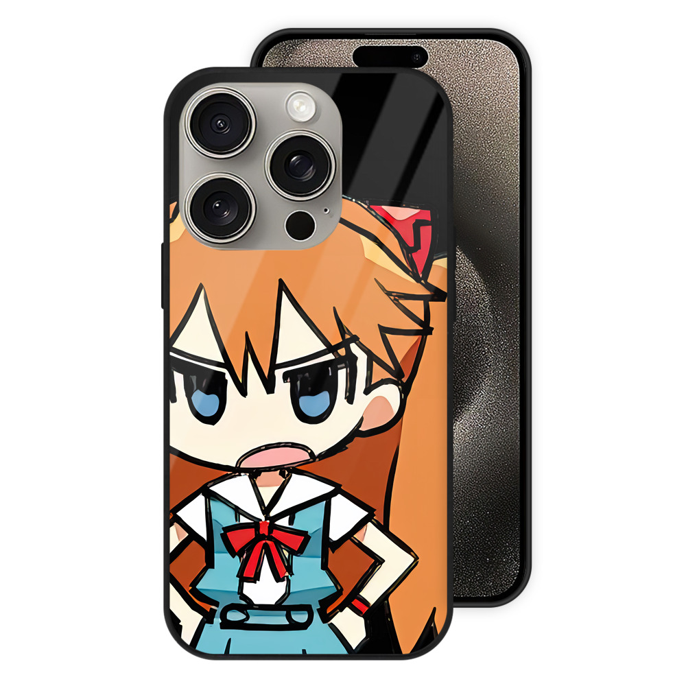 （画像用） EVA 新世紀エヴァンゲリオン 【iPhone15Pro対応】スマホケース 耐衝撃＆黄変防止 背面ガラス