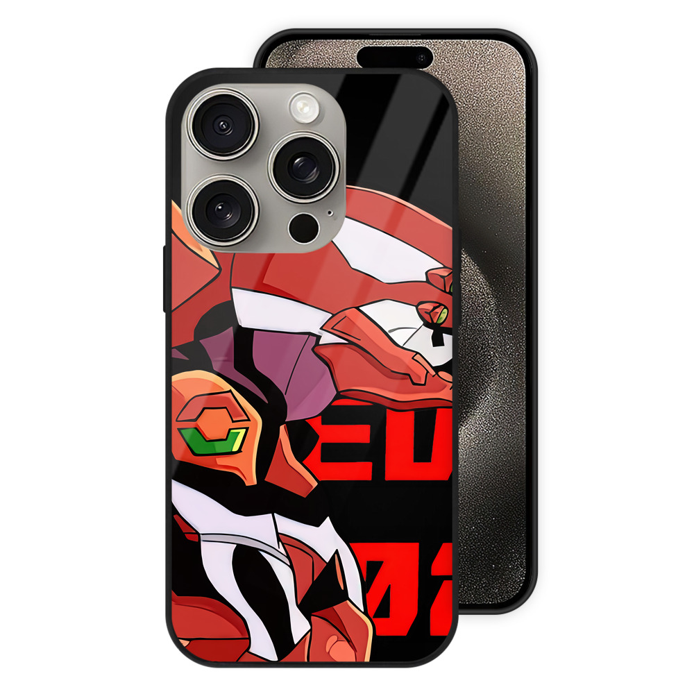 （画像用） EVA 新世紀エヴァンゲリオン 【iPhone15Pro対応】スマホケース 耐衝撃＆黄変防止 背面ガラス