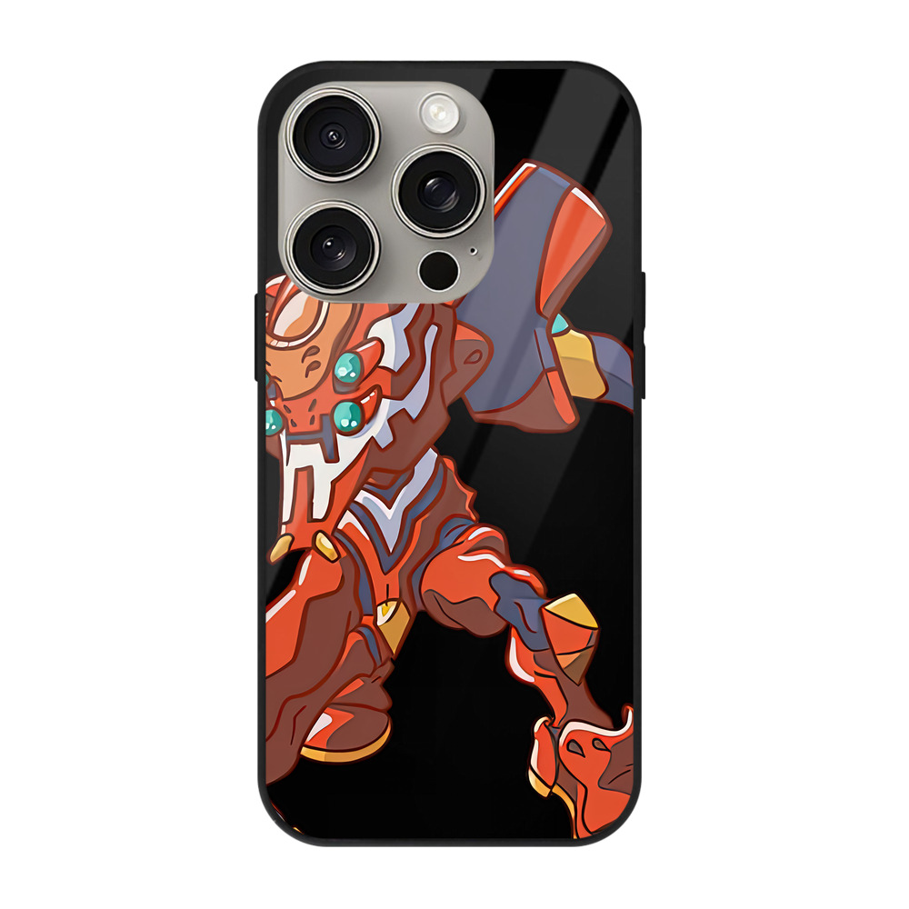 （画像用） EVA 新世紀エヴァンゲリオン 【iPhone15Pro対応】スマホケース 耐衝撃＆黄変防止 背面ガラス