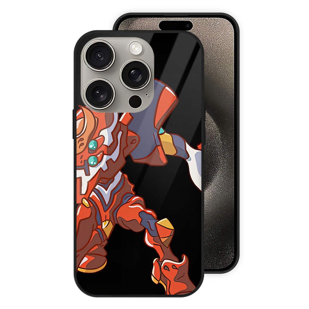 （画像用） EVA 新世紀エヴァンゲリオン 【iPhone15Pro対応】スマホケース 耐衝撃＆黄変防止 背面ガラス