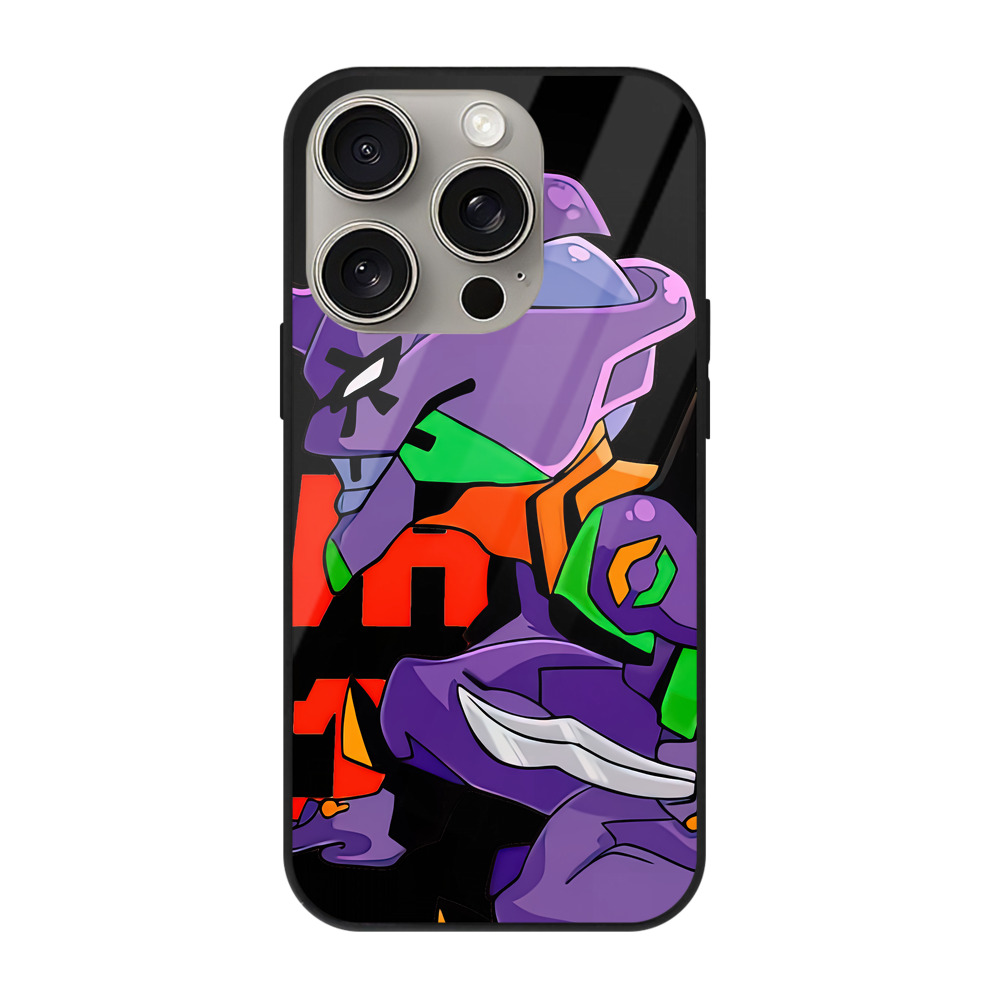 （画像用） EVA 新世紀エヴァンゲリオン 【iPhone15Pro対応】スマホケース 耐衝撃＆黄変防止 背面ガラス