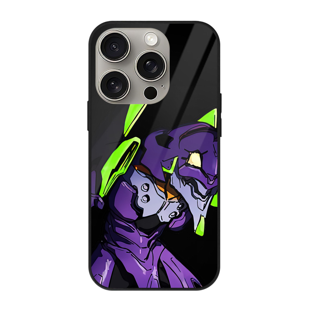 （画像用） EVA 新世紀エヴァンゲリオン 【iPhone15Pro対応】スマホケース 耐衝撃＆黄変防止 背面ガラス
