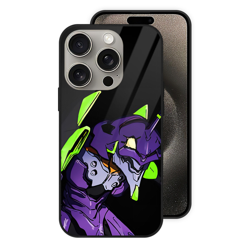 （画像用） EVA 新世紀エヴァンゲリオン 【iPhone15Pro対応】スマホケース 耐衝撃＆黄変防止 背面ガラス