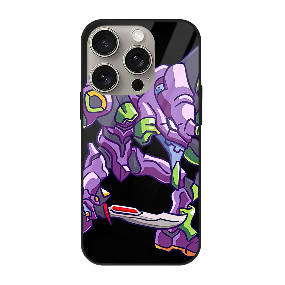 （画像用） EVA 新世紀エヴァンゲリオン 【iPhone15Pro対応】スマホケース 耐衝撃＆黄変防止 背面ガラス