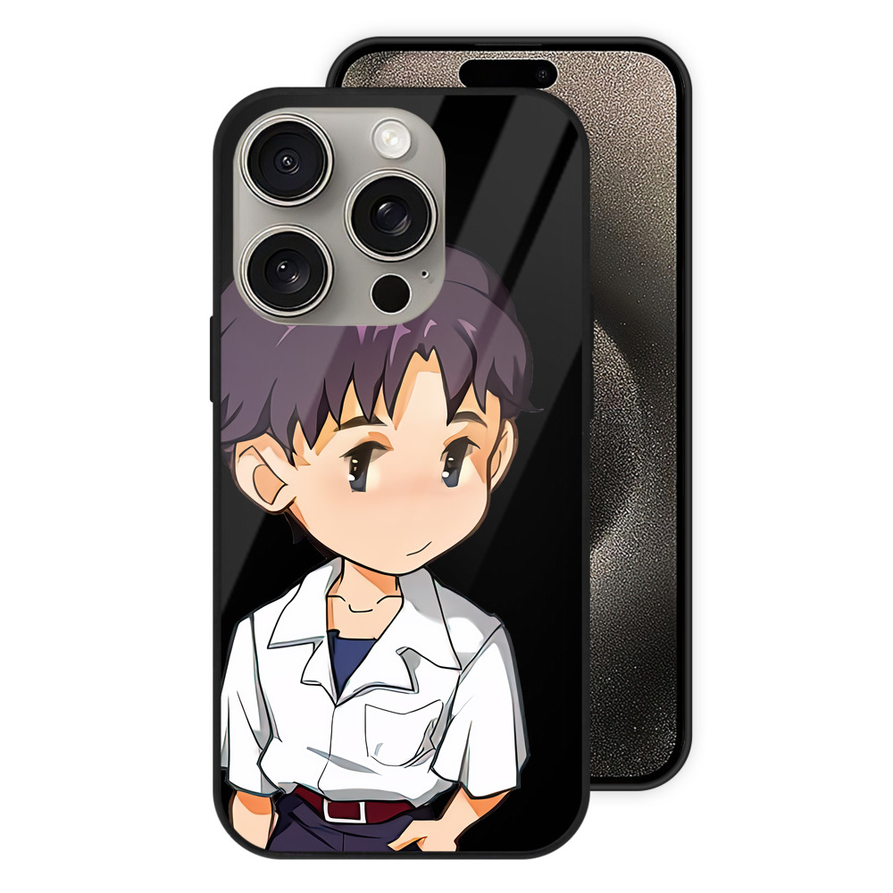 （画像用） EVA 新世紀エヴァンゲリオン 【iPhone15Pro対応】スマホケース 耐衝撃＆黄変防止 背面ガラス