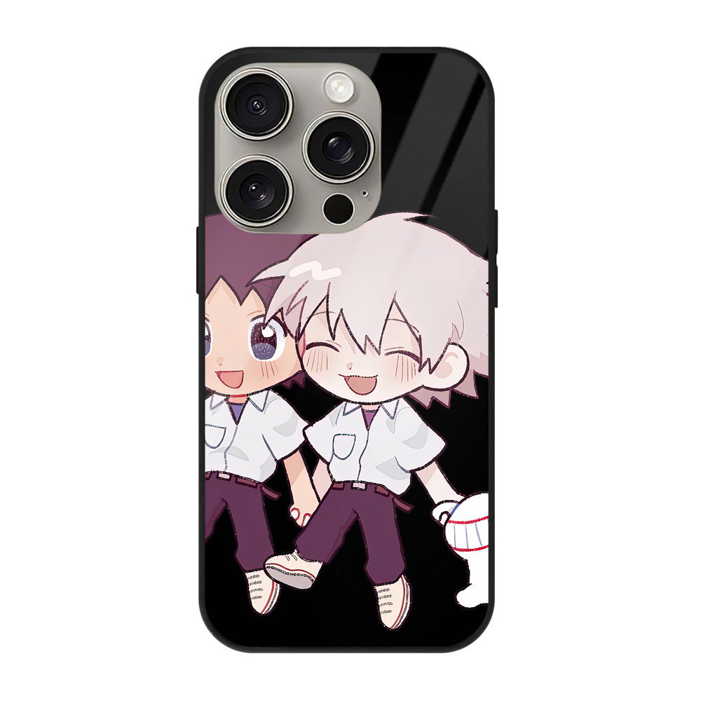 （画像用） EVA 新世紀エヴァンゲリオン 【iPhone15Pro対応】スマホケース 耐衝撃＆黄変防止 背面ガラス