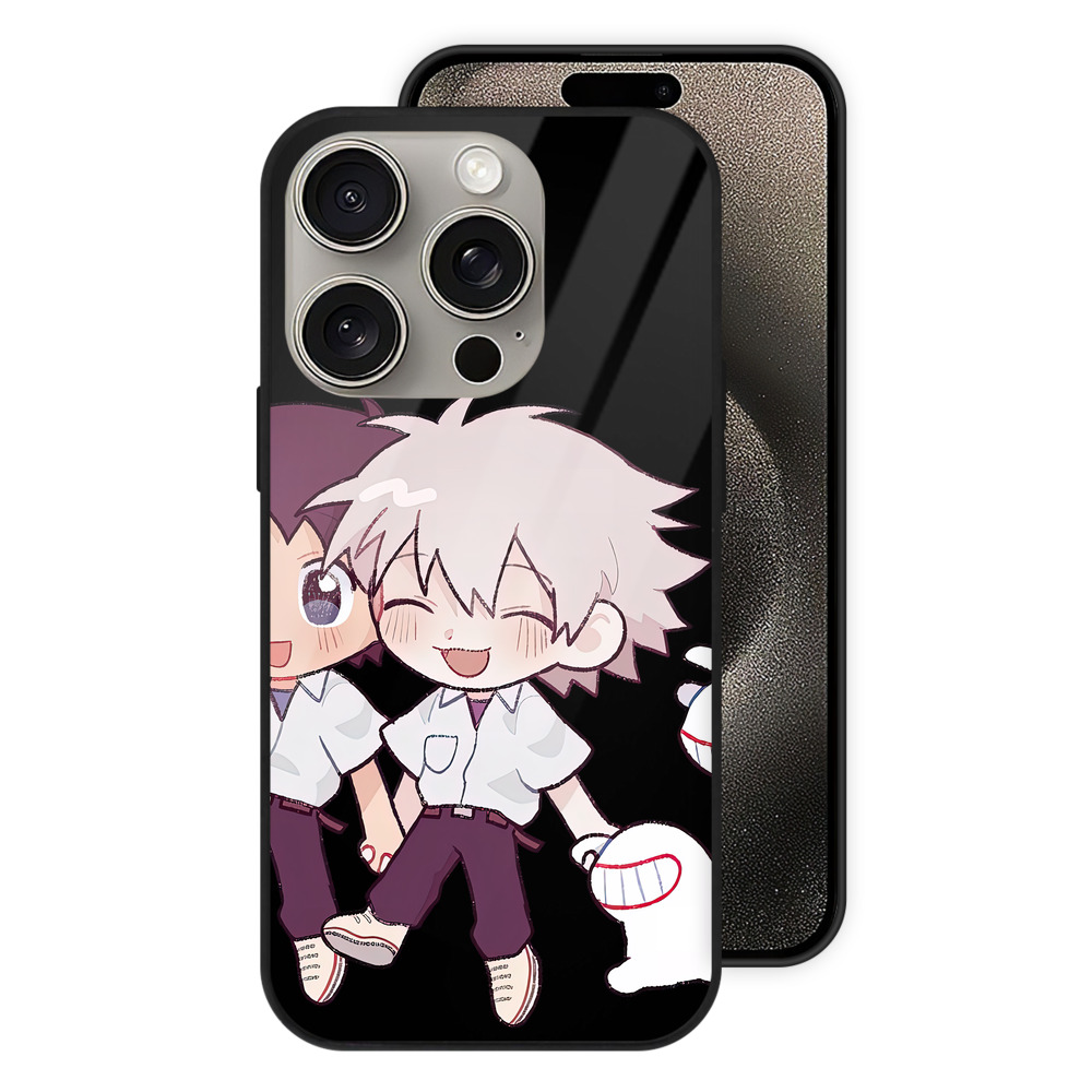 （画像用） EVA 新世紀エヴァンゲリオン 【iPhone15Pro対応】スマホケース 耐衝撃＆黄変防止 背面ガラス