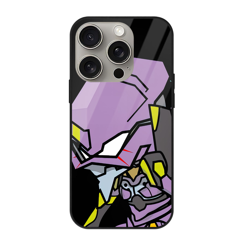 （画像用） EVA 新世紀エヴァンゲリオン 【iPhone15Pro対応】スマホケース 耐衝撃＆黄変防止 背面ガラス