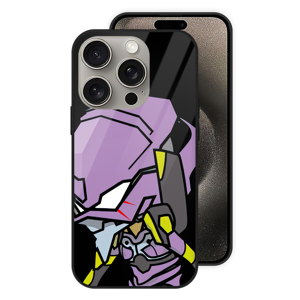 （画像用） EVA 新世紀エヴァンゲリオン 【iPhone15Pro対応】スマホケース 耐衝撃＆黄変防止 背面ガラス