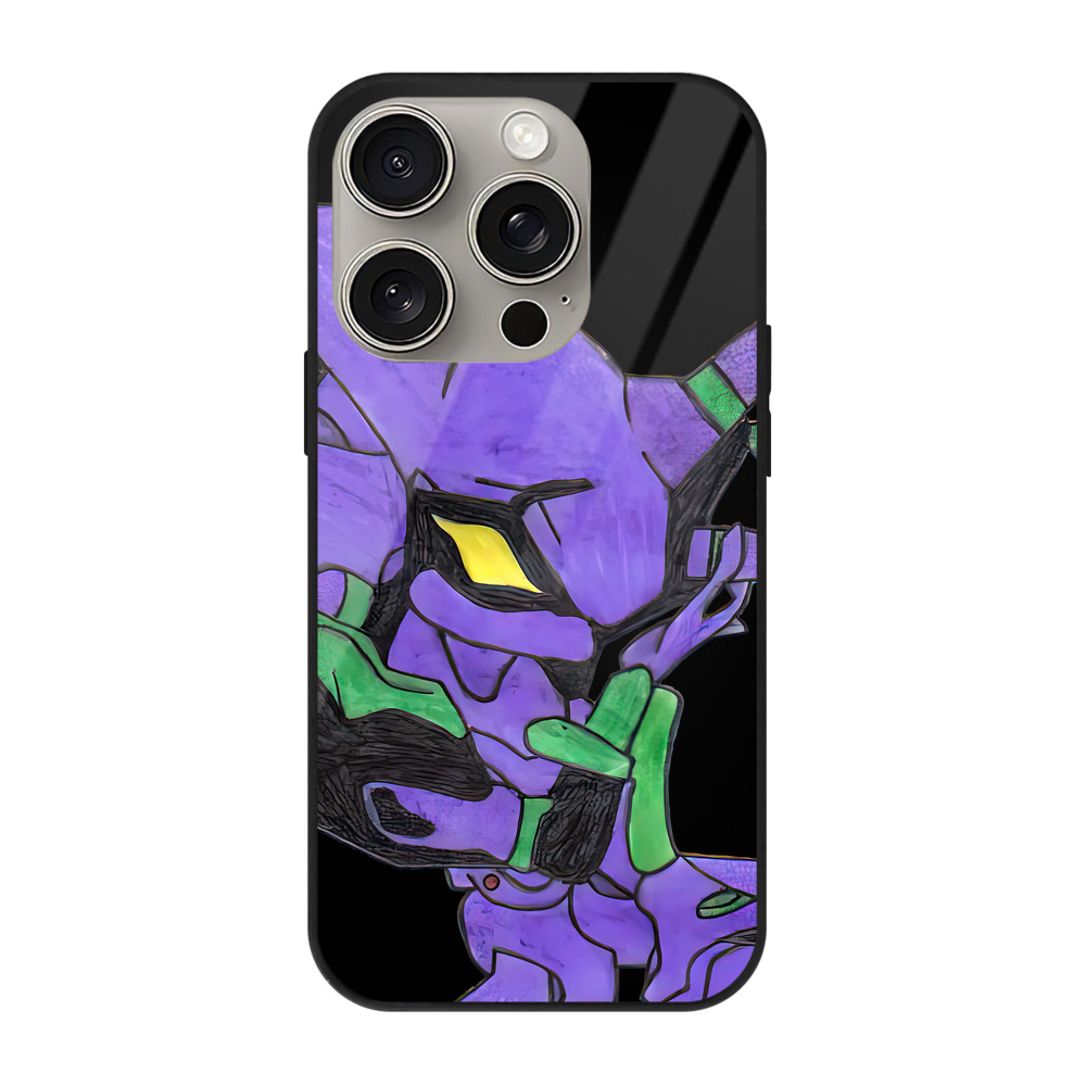 （画像用） EVA 新世紀エヴァンゲリオン 【iPhone15Pro対応】スマホケース 耐衝撃＆黄変防止 背面ガラス