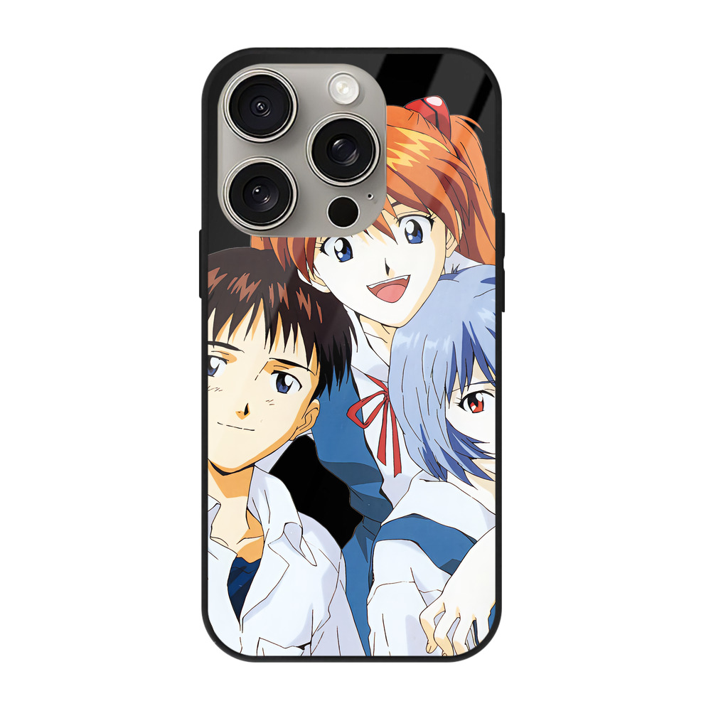 （画像用） EVA 新世紀エヴァンゲリオン 【iPhone15Pro対応】スマホケース 耐衝撃＆黄変防止 背面ガラス