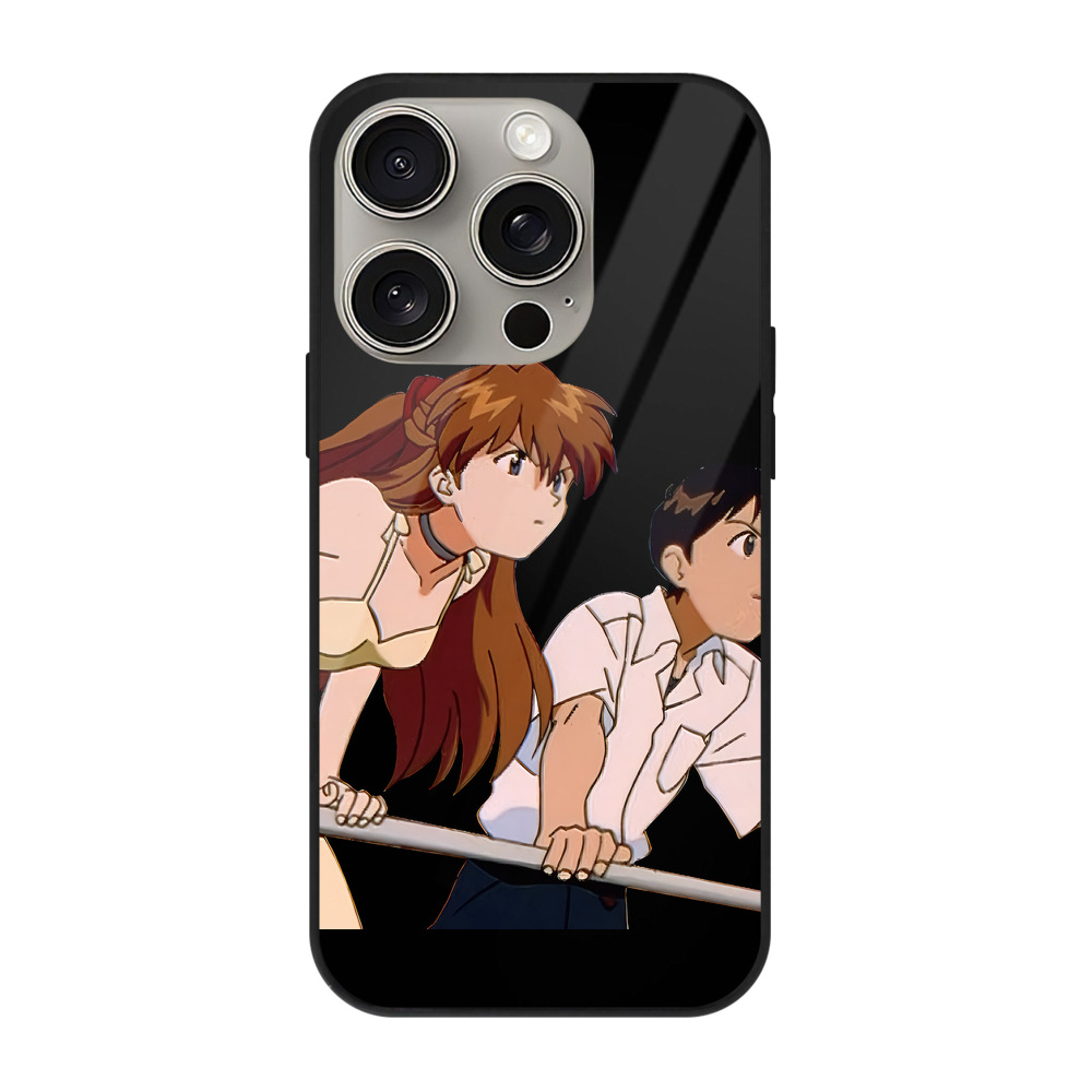 （画像用） EVA 新世紀エヴァンゲリオン 【iPhone15Pro対応】スマホケース 耐衝撃＆黄変防止 背面ガラス