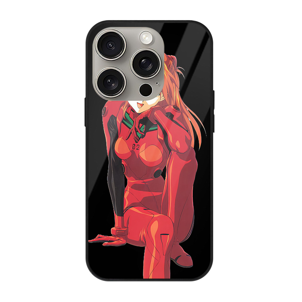 （画像用） EVA 新世紀エヴァンゲリオン 【iPhone15Pro対応】スマホケース 耐衝撃＆黄変防止 背面ガラス