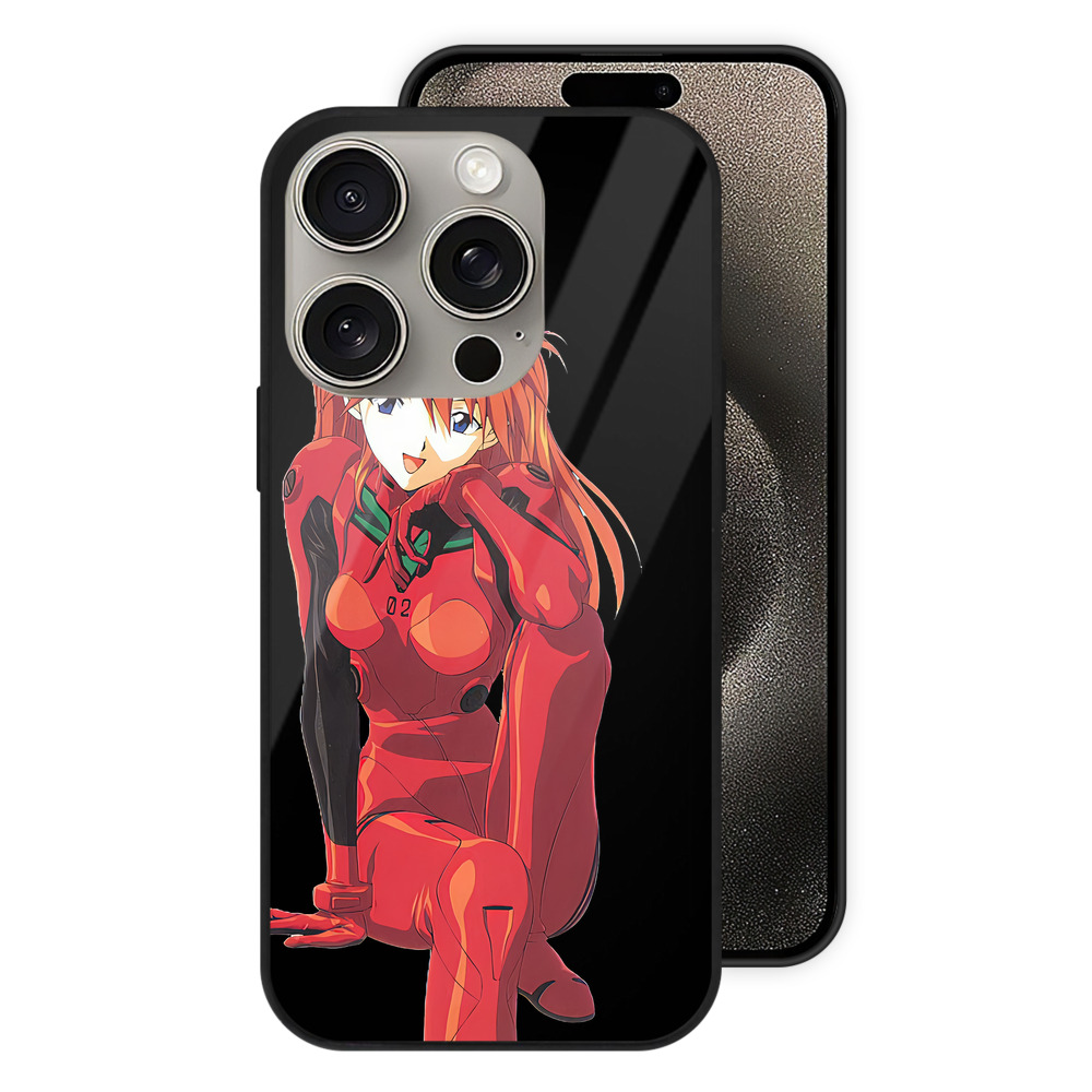 （画像用） EVA 新世紀エヴァンゲリオン 【iPhone15Pro対応】スマホケース 耐衝撃＆黄変防止 背面ガラス