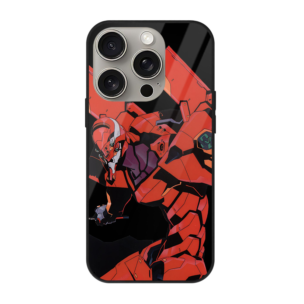 （画像用） EVA 新世紀エヴァンゲリオン 【iPhone15Pro対応】スマホケース 耐衝撃＆黄変防止 背面ガラス