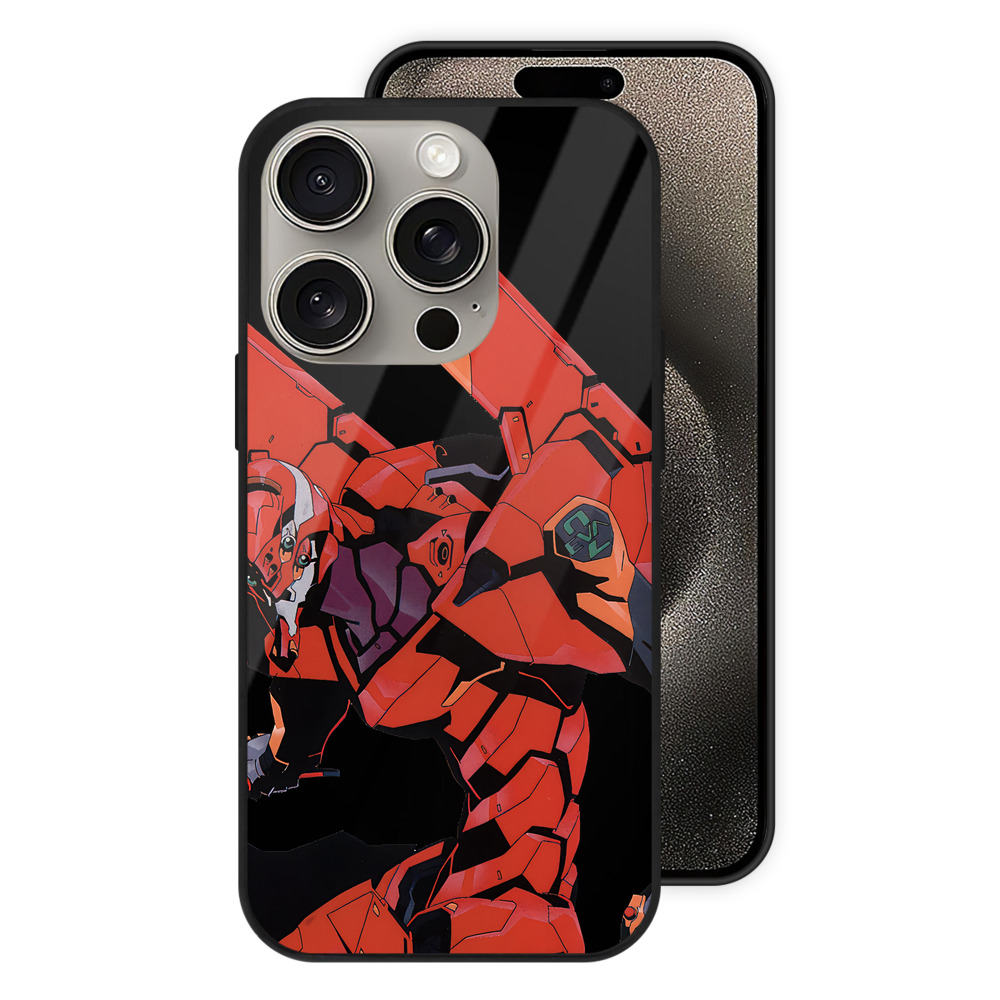 （画像用） EVA 新世紀エヴァンゲリオン 【iPhone15Pro対応】スマホケース 耐衝撃＆黄変防止 背面ガラス