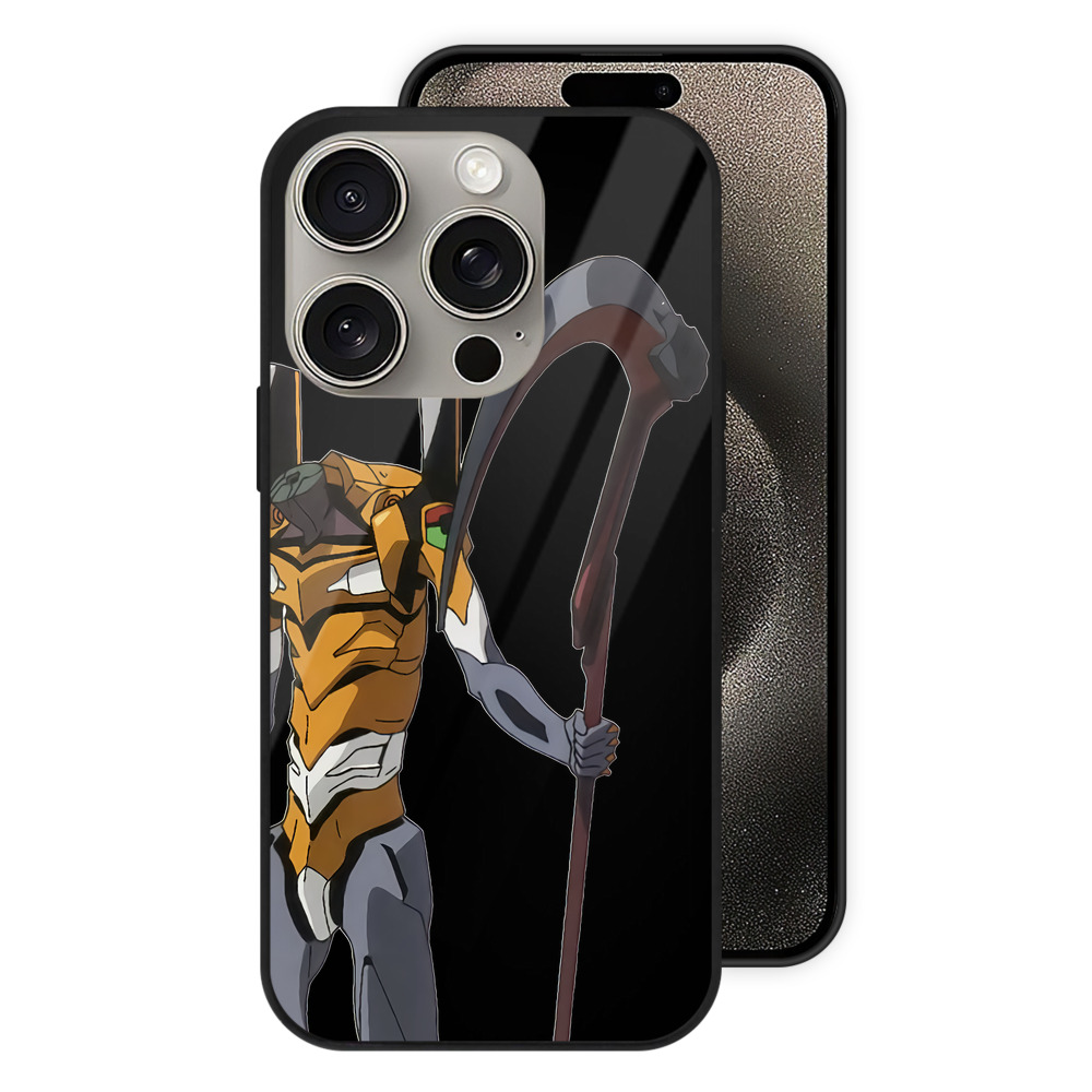 （画像用） EVA 新世紀エヴァンゲリオン 【iPhone15Pro対応】スマホケース 耐衝撃＆黄変防止 背面ガラス