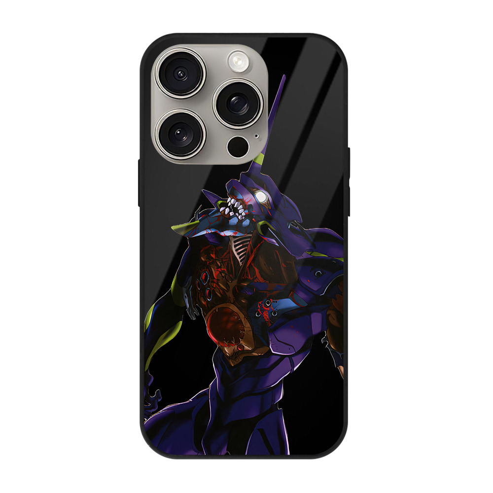 （画像用） EVA 新世紀エヴァンゲリオン 【iPhone15Pro対応】スマホケース 耐衝撃＆黄変防止 背面ガラス