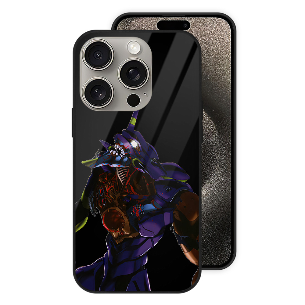 （画像用） EVA 新世紀エヴァンゲリオン 【iPhone15Pro対応】スマホケース 耐衝撃＆黄変防止 背面ガラス