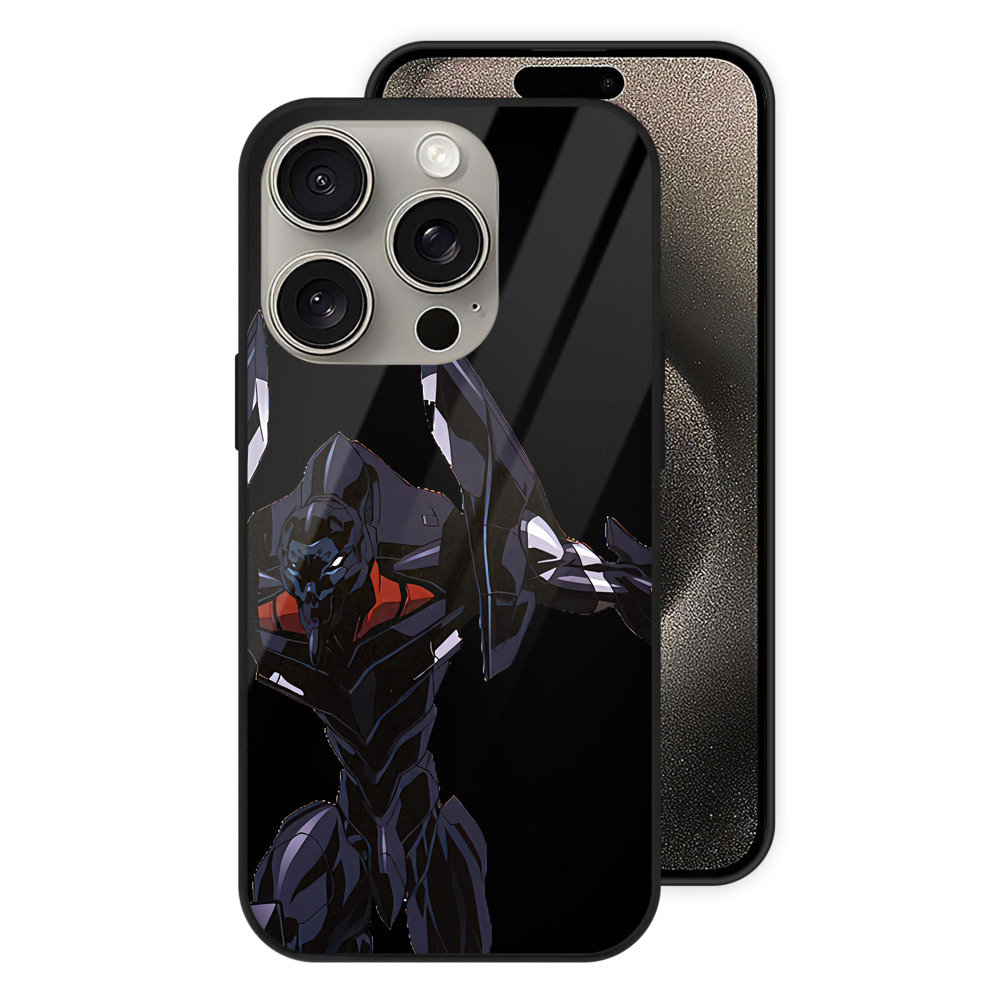 （画像用） EVA 新世紀エヴァンゲリオン 【iPhone15Pro対応】スマホケース 耐衝撃＆黄変防止 背面ガラス