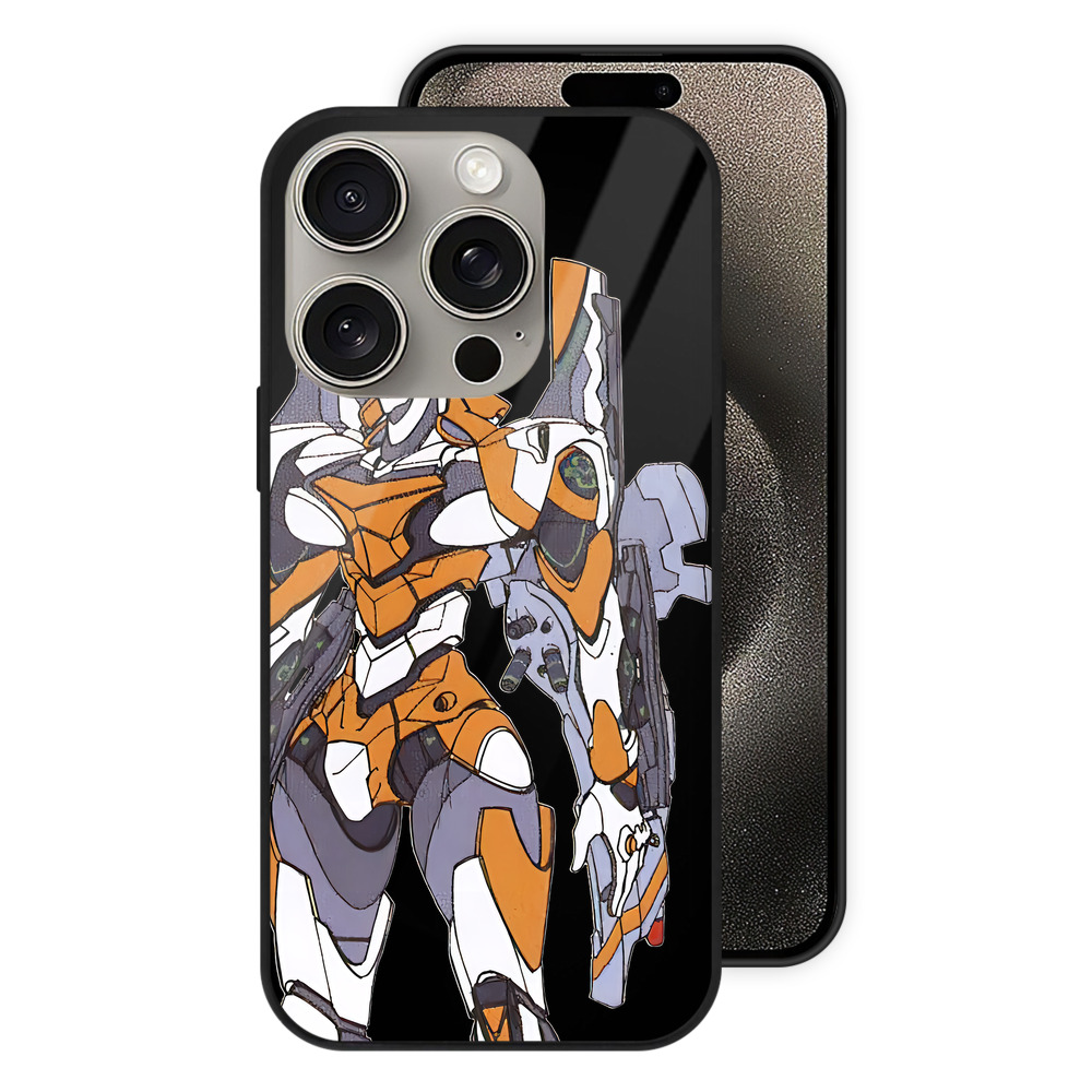 （画像用） EVA 新世紀エヴァンゲリオン 【iPhone15Pro対応】スマホケース 耐衝撃＆黄変防止 背面ガラス