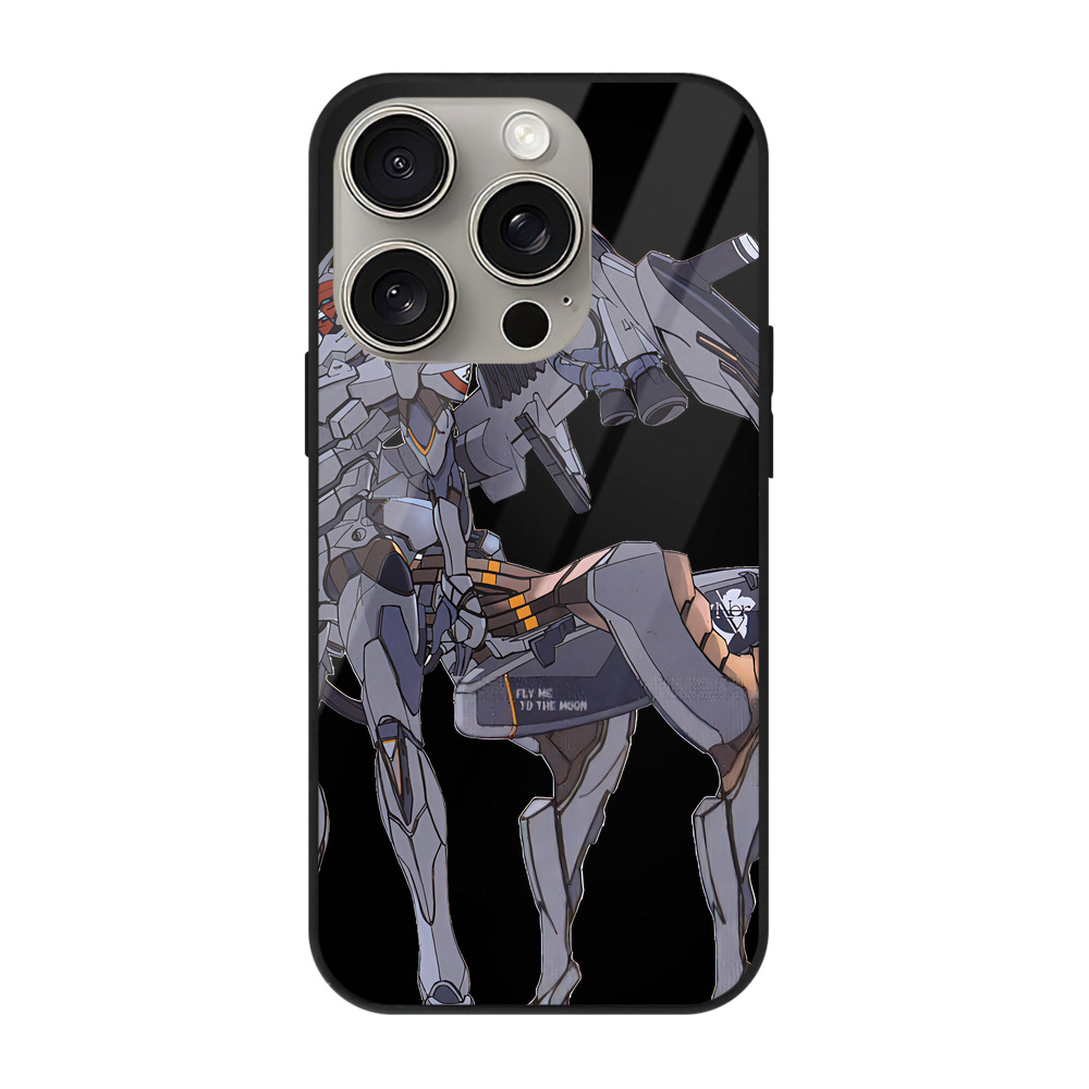 （画像用） EVA 新世紀エヴァンゲリオン 【iPhone15Pro対応】スマホケース 耐衝撃＆黄変防止 背面ガラス