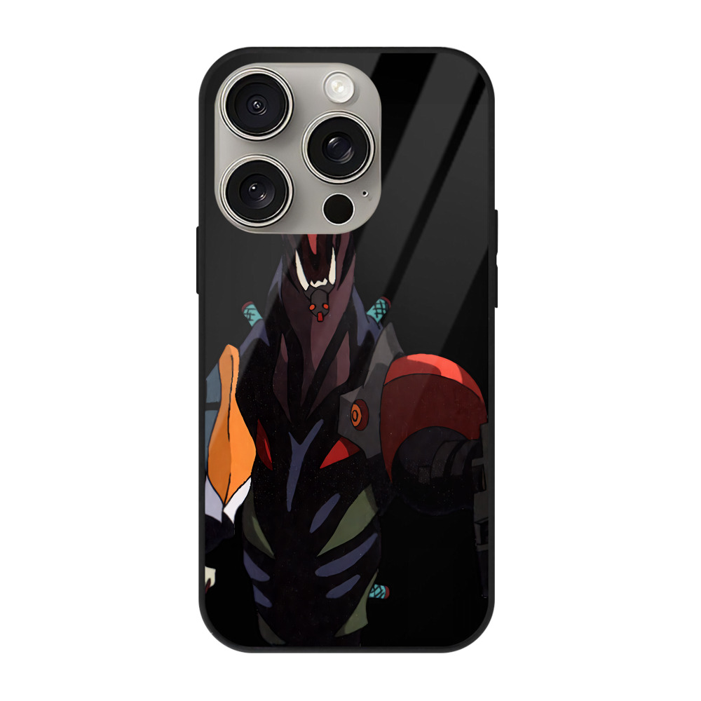 （画像用） EVA 新世紀エヴァンゲリオン 【iPhone15Pro対応】スマホケース 耐衝撃＆黄変防止 背面ガラス
