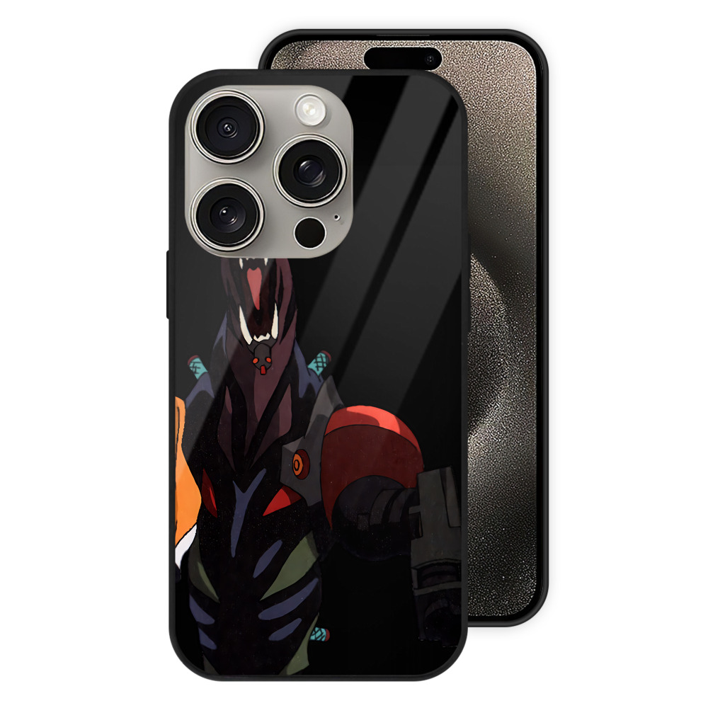 （画像用） EVA 新世紀エヴァンゲリオン 【iPhone15Pro対応】スマホケース 耐衝撃＆黄変防止 背面ガラス