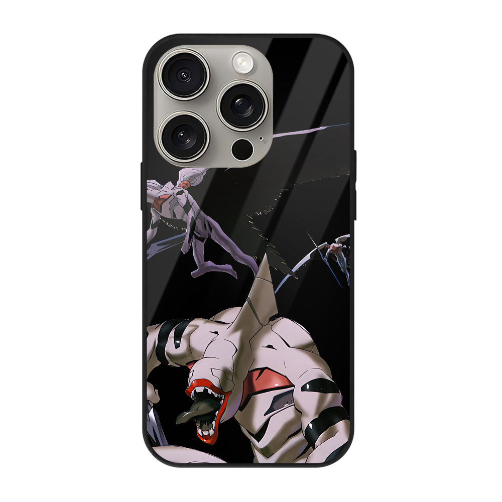 （画像用） EVA 新世紀エヴァンゲリオン 【iPhone15Pro対応】スマホケース 耐衝撃＆黄変防止 背面ガラス