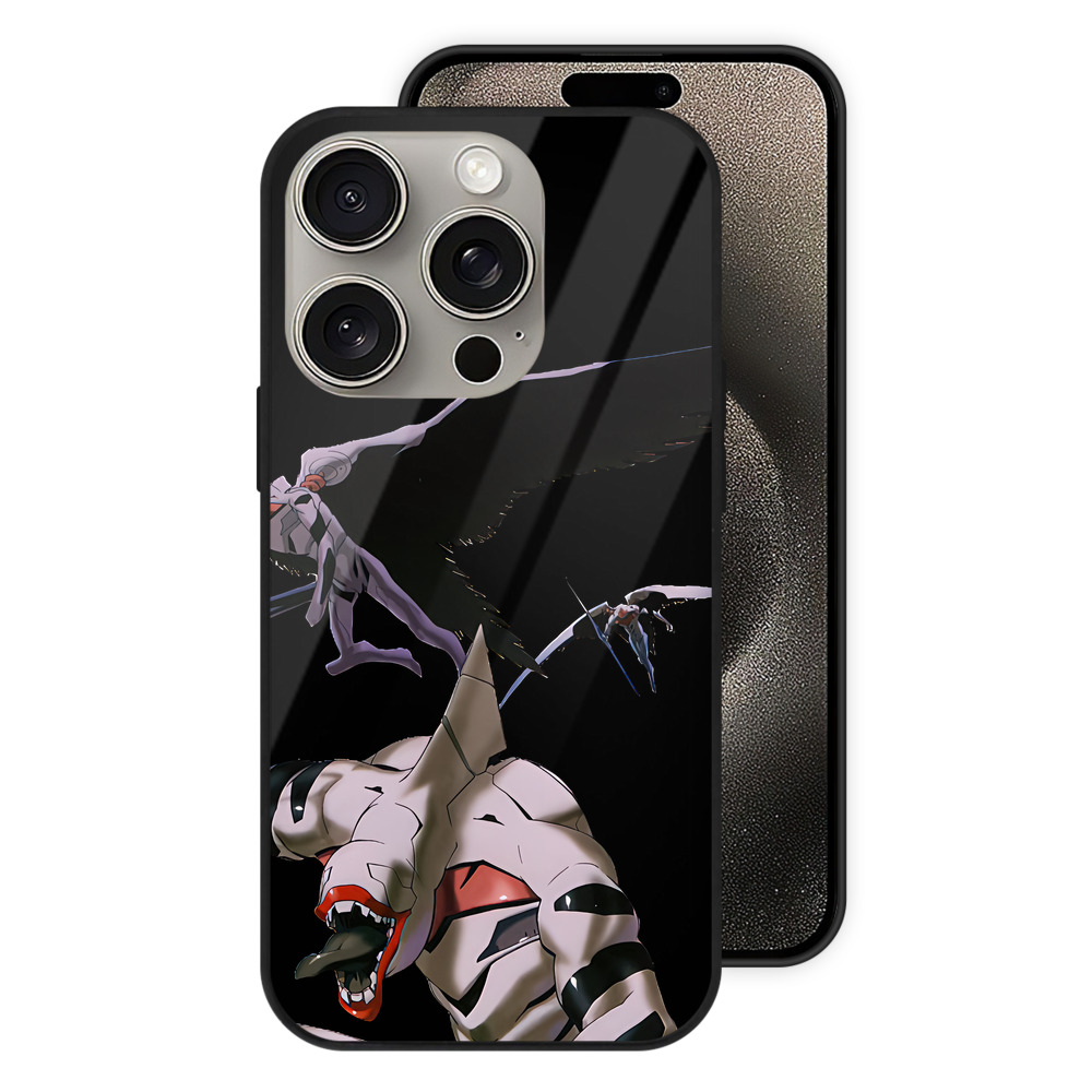 （画像用） EVA 新世紀エヴァンゲリオン 【iPhone15Pro対応】スマホケース 耐衝撃＆黄変防止 背面ガラス