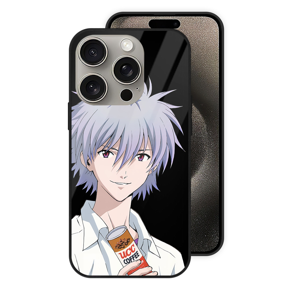 （画像用） EVA 新世紀エヴァンゲリオン 【iPhone15Pro対応】スマホケース 耐衝撃＆黄変防止 背面ガラス