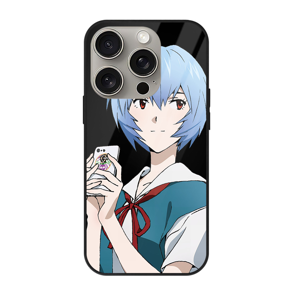 （画像用） EVA 新世紀エヴァンゲリオン 【iPhone15Pro対応】スマホケース 耐衝撃＆黄変防止 背面ガラス