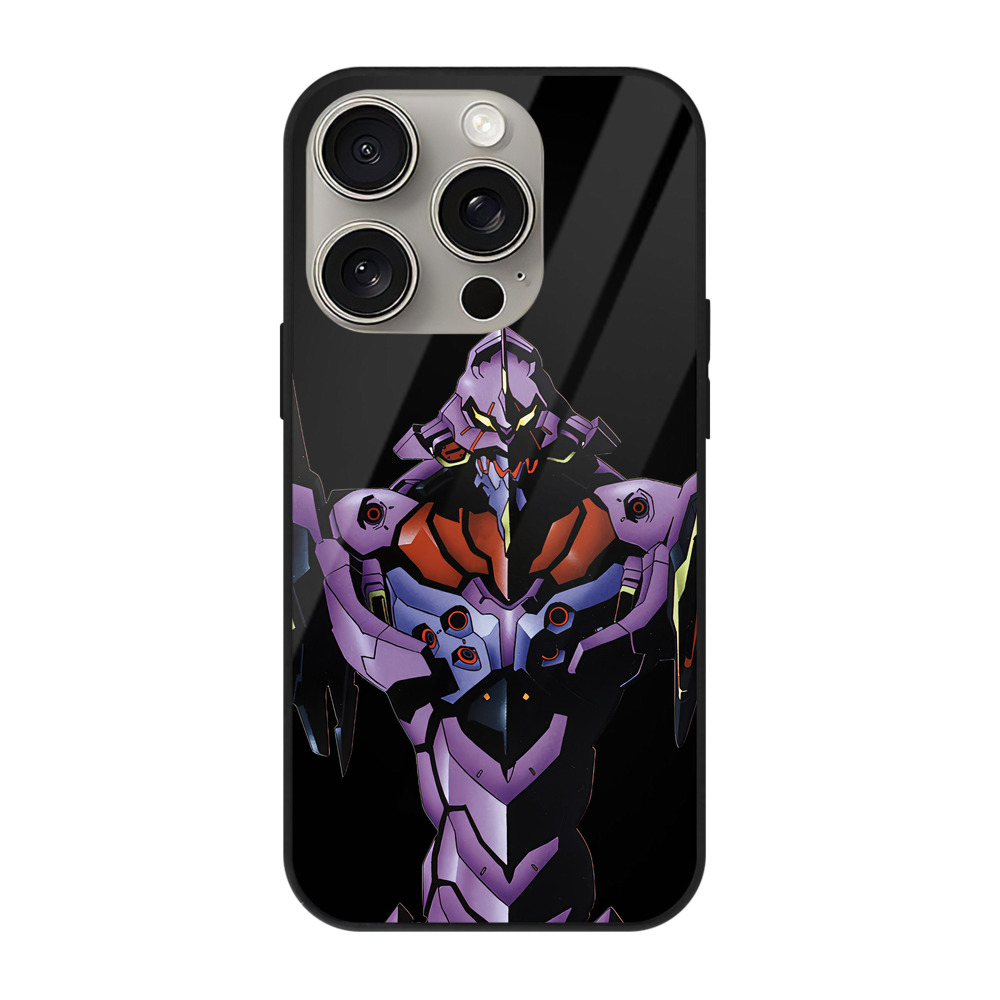 （画像用） EVA 新世紀エヴァンゲリオン 【iPhone15Pro対応】スマホケース 耐衝撃＆黄変防止 背面ガラス