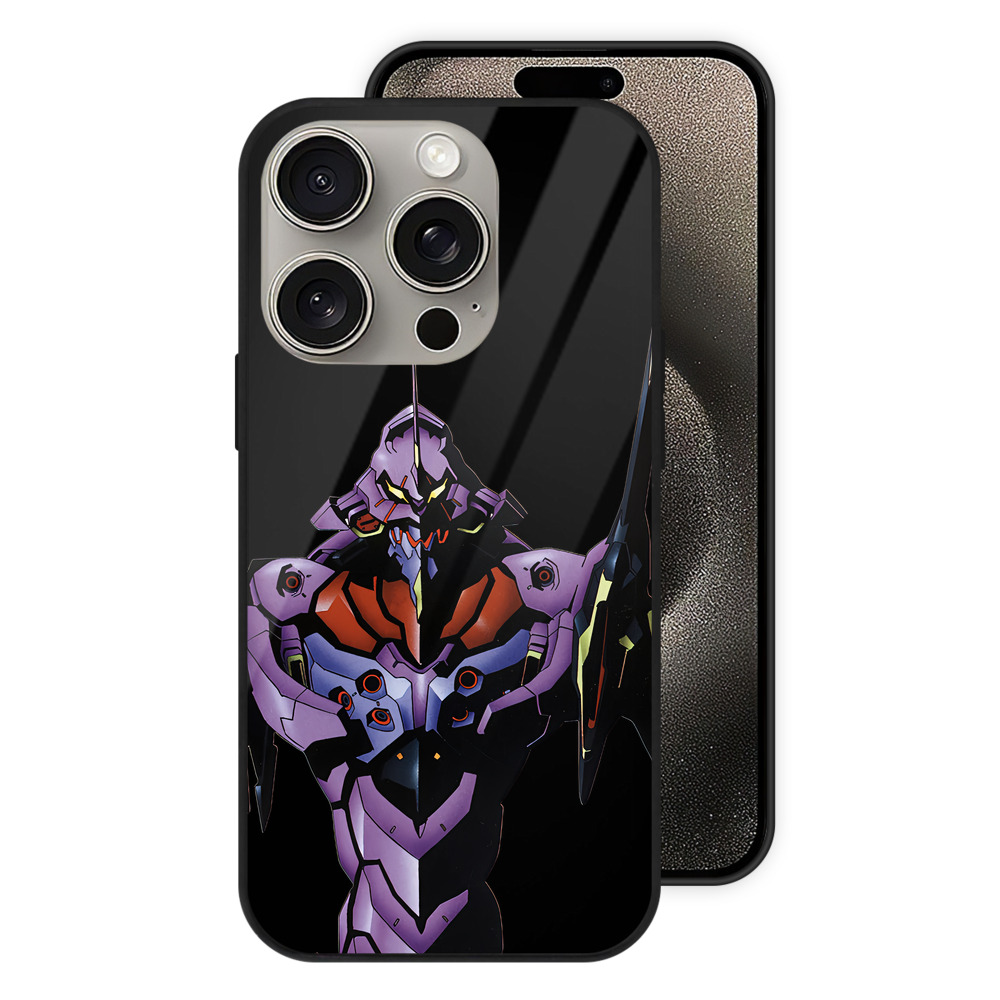 （画像用） EVA 新世紀エヴァンゲリオン 【iPhone15Pro対応】スマホケース 耐衝撃＆黄変防止 背面ガラス