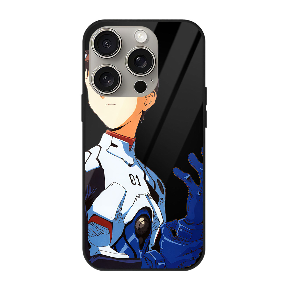 （画像用） EVA 新世紀エヴァンゲリオン 【iPhone15Pro対応】スマホケース 耐衝撃＆黄変防止 背面ガラス