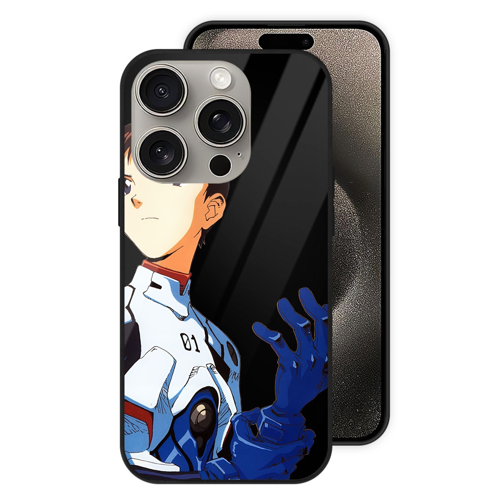 （画像用） EVA 新世紀エヴァンゲリオン 【iPhone15Pro対応】スマホケース 耐衝撃＆黄変防止 背面ガラス