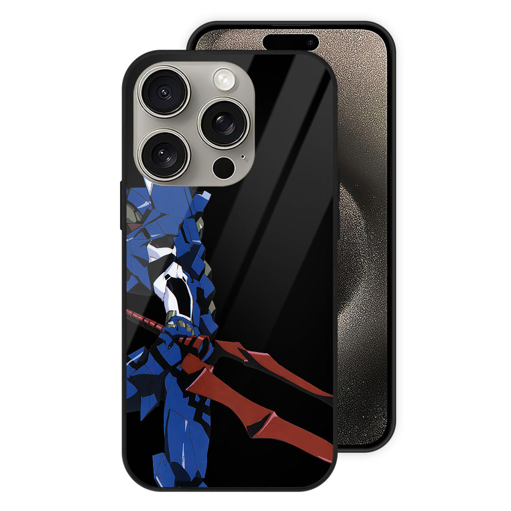 （画像用） EVA 新世紀エヴァンゲリオン 【iPhone15Pro対応】スマホケース 耐衝撃＆黄変防止 背面ガラス
